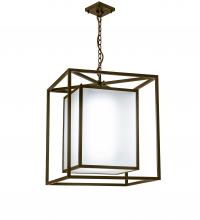 Meyda White 244719 - 24" Square Kitzi Box Pendant