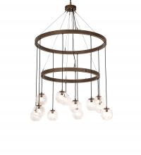 Meyda White 246173 - 42" Wide Bola 12 Light Two Tier Chandelier