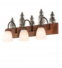 Meyda White 249424 - 24"Wide Tall Pines 3 Light Vanity Light