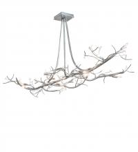 Meyda White 252393 - 72" Long Winter Solstice Budding 12 Light Oblong Chandelier