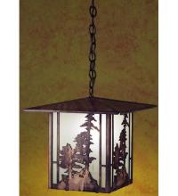 Meyda White 29273 - 12" Square Tall Pines Lantern Pendant