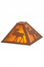 Meyda White 32513 - 12"Sq Lone Moose Shade