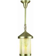 Meyda White 38000 - ROUND LANTERN/ROD HANGER/2 PINE CONES