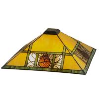 Meyda White 50901 - 17"Sq Pinecone Ridge Shade