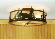 Meyda White 51095 - 18"W Moose at Dusk Flushmount