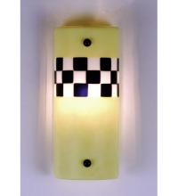 Meyda White 71033 - 5"W Metro Fusion Yellow Taxi Wall Sconce